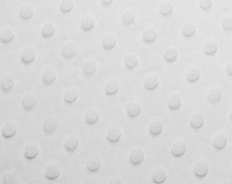 Minky Fabric Sold By The Yard, Snow White Minky Fabric, White Dot Minky Fabric, Shannon Minky, Fabric Sold By The Yard
