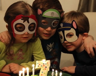 Paw Patrol Birthday Party Favors, Bulk Paw Patrol Mask, Paw Patrol Party Package, Skye Marshall Chase Party Favors, Skye Mask, Chase Mask