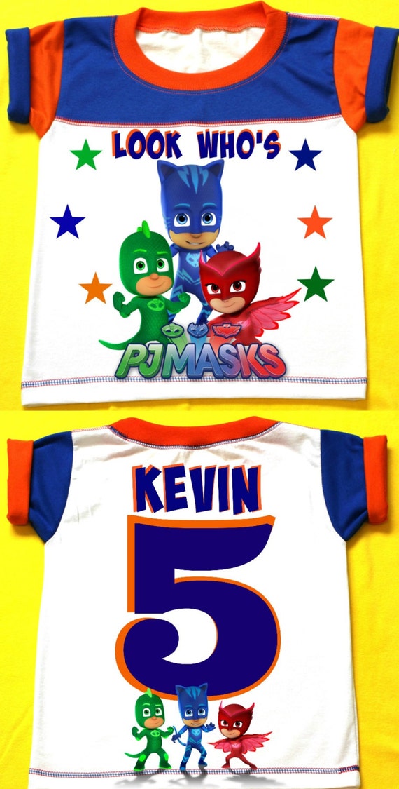 Personalized PJ Masks Birthday Boy T Shirt by FantasyKidsParty