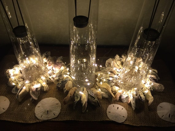 Oyster Shell Garland, Beach Garland, Coastal Garland, Nautical Decor, Seashell Garland 4ft