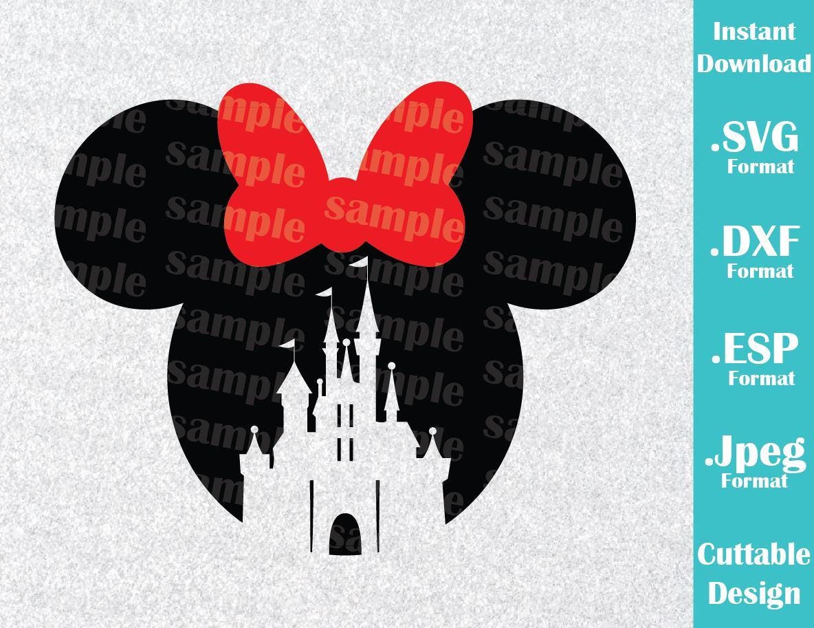 INSTANT DOWNLOAD SVG Disney Inspired Minnie Mouse Ears Castle