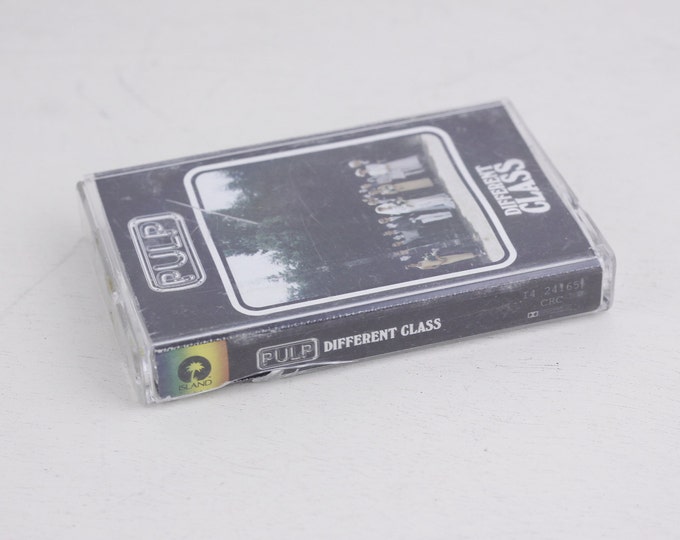 Vintage cassette tape, Pulp Different Class, 1995 Islands Records Ltd, vintage music cassette
