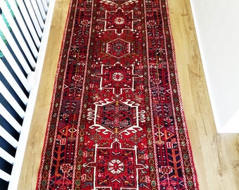 Persian Rug - Karaja Karadagh Rug - 3 x 10 - Vintage Early 1900s - Wool