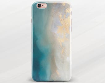 Oil iPhone 7 Plus Case Painting Case iPhone 7 Case Teal iPhone 6s Case Abstract Phone Case iPhone 6 Case iPhone 6 Plus Case Flexible Case