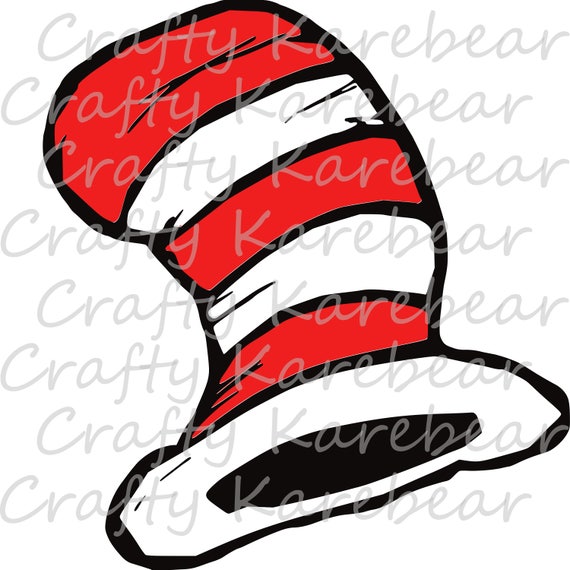 Cat In The Hat Hat Only SVG and DXF Digital File