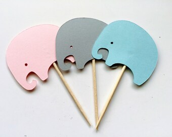 Elephant Cupcake Topper (12pcs)