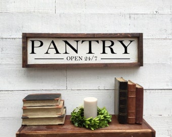 pantry sign, vintage kitchen Decor