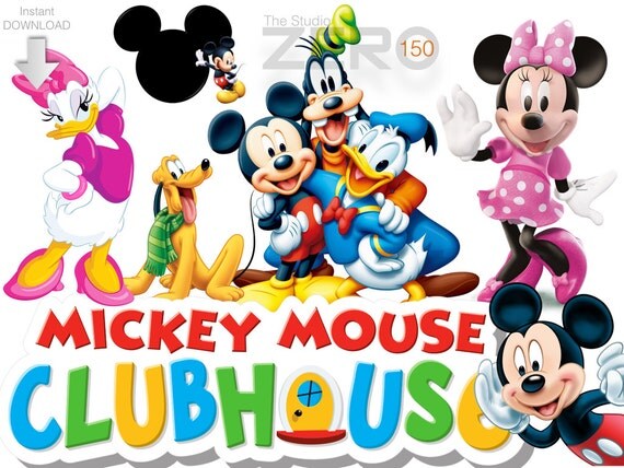 150 Disney Junior Mickey Mouse Club House Clipart 300DPI