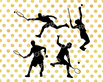 Tennis Players SVG, Tennis SVG, Grand Slam SVG, Tennis Cut File, Instant Download, Svg, Dxf, Jpg, Eps, Png