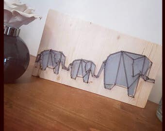 Elephant string art | Etsy
