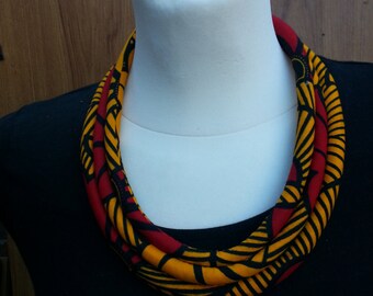 Clearine Collana Chunky Africana Con Perline Acriliche - Bigiotteria Donna Per Halloween E Feste - Lunga 40-47 Cm