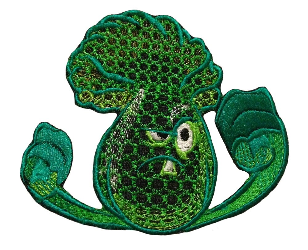 Broccoli patch vegetables iron on embroidered sewing patches iron on