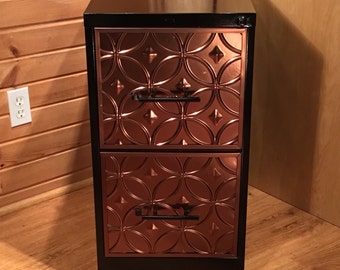 Refinished Custom 2 Drawer File Cabinet / Office Furniture Storage / Hon Metal Filing Cabinet