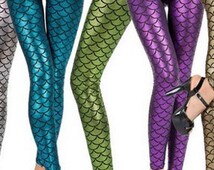 Unique mermaid leggings related items | Etsy