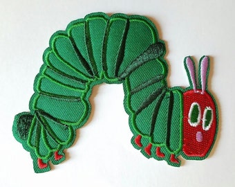 The Very Hungry Caterpillar Iron on Patch - Very Hungry Caterpillar Applique - Ready to Ship
