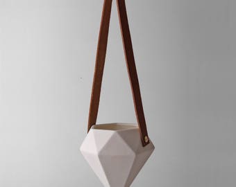 White Diamond Hanging Planter