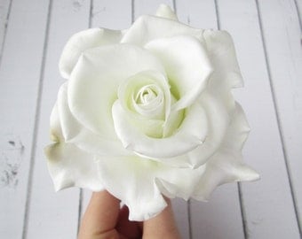 White Rose Hairpin - Flowers hair pin accessories - Rose Hair Piece - Bride Hair Decoration Wedding Real Flower - Bridal hair embellishments