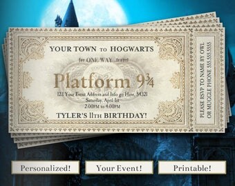 Harry potter ticket  Etsy