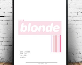 Pink Frank Ocean blonde album print, Frank Ocean poster, Frank ocean wall decor, Frank ocean blonde album art, Frank Ocean print, Fashion