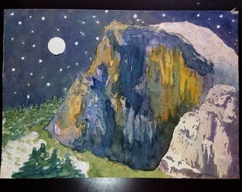 Half Dome at Night