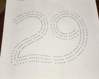 Large 29 Cribbage Board Hole Pattern Paper Template Large 29 Cribbage Board Hole Pattern Paper Template