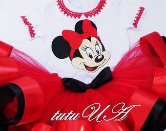 Minnie Mouse 1st Birthday Outfit,First Birthday Outfit Girl,Minnie Mouse Birthday,red Minnie Mouse Birthday Outfit,1st Birthday Girl Outfit