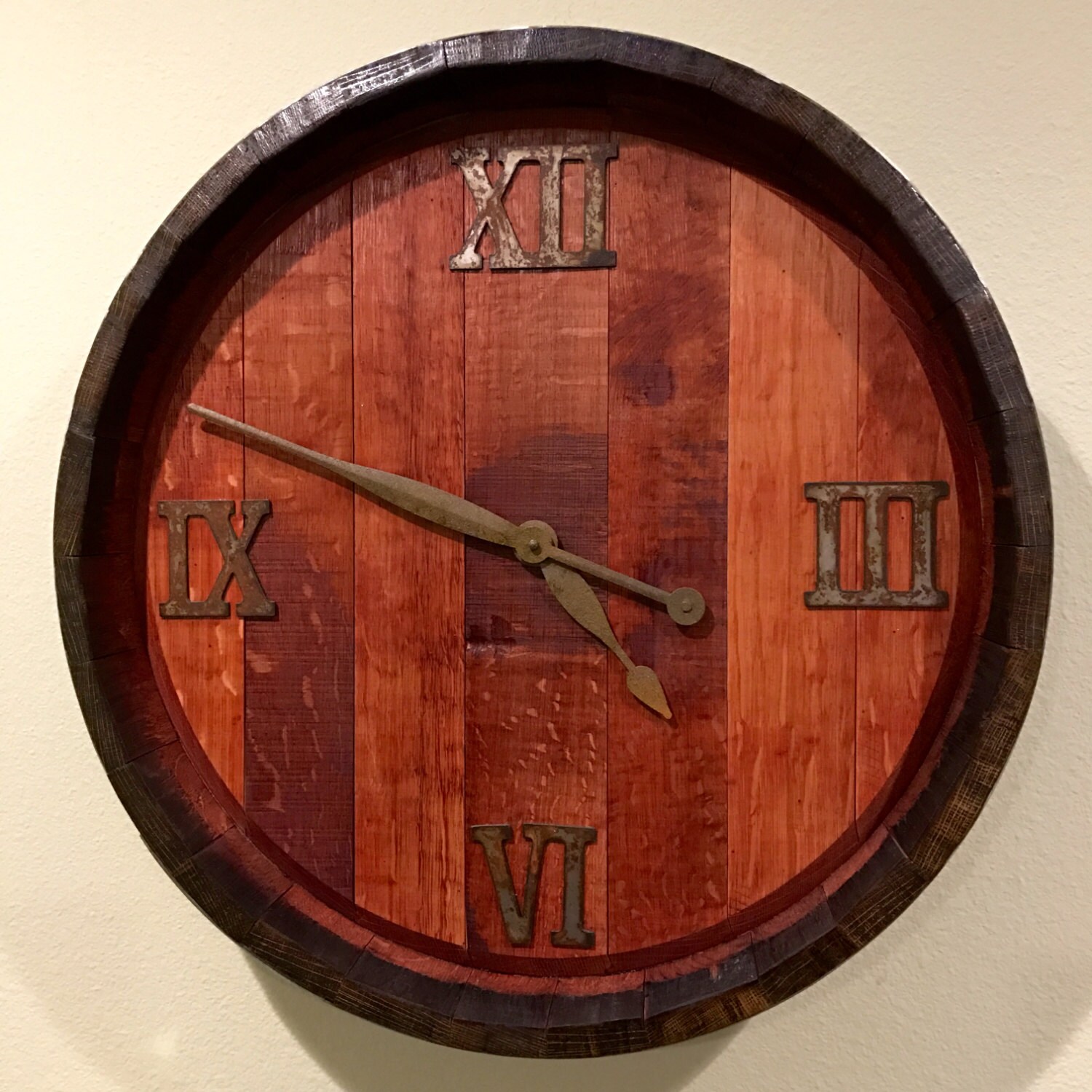 Wine Barrel Clock