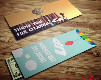 Mousekeeping Envelopes - Up! - Printables - Tip Envelopes - Instant Download