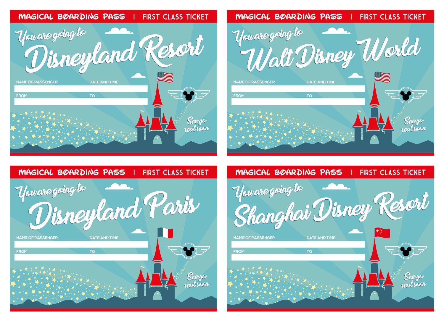 12 Printable Tickets For All Disney World And Disneyland