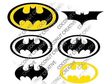 Batman Bat Logo svg dfx jpg jpeg eps layered cut cutting files cricut silhouette die cut decal vinyl