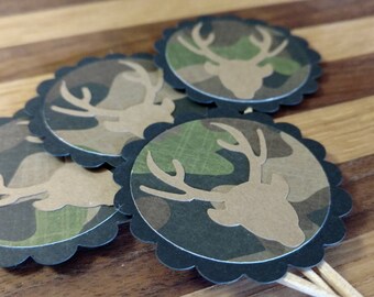 Deer cupcake topper | Etsy