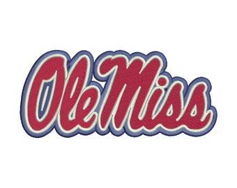 Ole Miss Rebels Embroidery Design - 5 SIZES