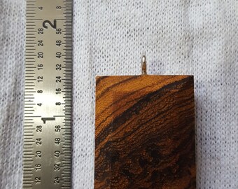 Geometric Bocote Wood Pendant