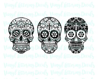 Sugar Skull SVG File-Day of the Dead SVG File- Sugar Skull Instant Download | Cut file | Cricut Silhouette Cameo file | Printable Clipart
