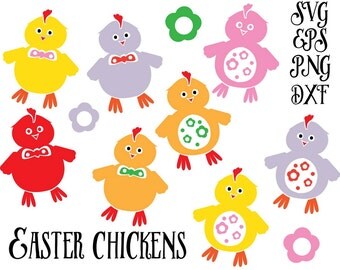 Easter svg,Easter Chicken Svg, Svg files for silhouette cameo, cricut explore, Silhouette Cut Files, Cricut Cut Files, Svg Files, PNG, DXF