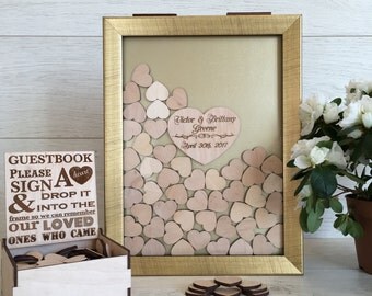 Wedding Guest Book Alternative Drop Box Wedding Box Wishes Guest Book Guestbook Hearts Drop Box Guest Book Guest Book Guestbook