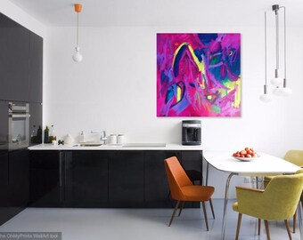 Bright Giclee Fine Art Print of Original Painting - Square