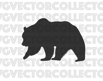 Grizzly Bear, SVG DXF EPS PnG, Clip Art, Instant Digital Download