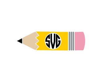 Download Pencil SVG Pencil Monogram SVG School SVG Education Svg