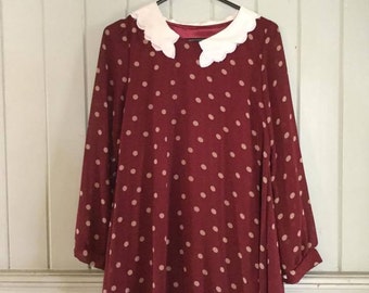 long sleeve peter pan collar dress