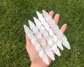 Selenite Wand Selenite Twist Energy Healing Crystals