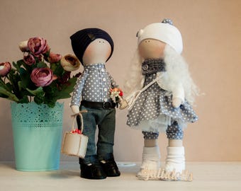 Fabric doll Interior doll Baby doll Art doll Handmade doll Gift doll Tilda doll