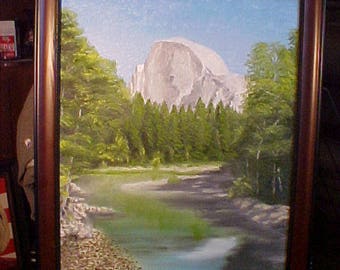 Yosemite Half Dome oil painting