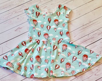 Hot Air Balloon Dress. Toddler Dress. Little Girl Dress. Twirl Dress. Twirly Dress. Baby Dress. Balloon Baby Dress. Play Dress. Comfy Dress.