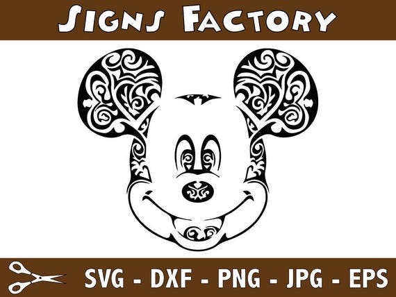 Swirly Mickey Mouse Head Svg Mickey Mouse Svg Mickey Ears