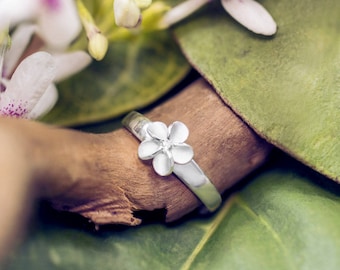 Plumeria Flower Toe Ring