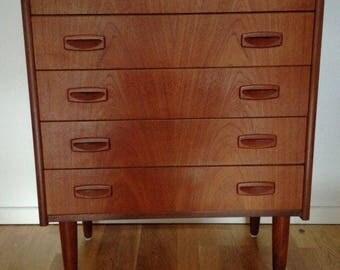 Midcentury Modern Danish Vestergaard Teak Tallboy