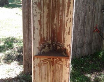 Reclaimed corner shelf