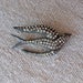 Vintage Antique Fishel Nessler Pave Paste Bird Brooch Art Deco Rhinestone Collectors Piece Silver Metal