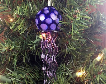 Blown glass ornament, wind chime, sun catcher, jellyfish